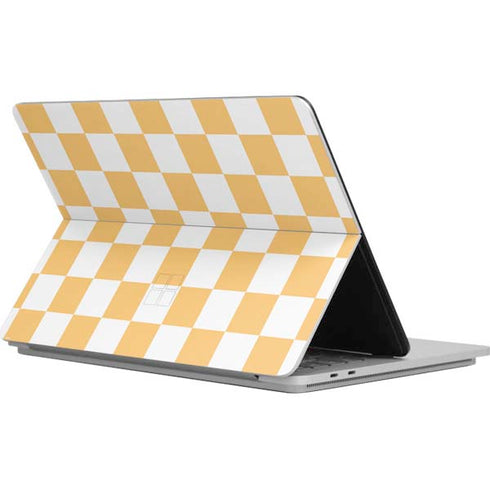 Yellow and White Checkerboard Surface Laptop Studio Skin
